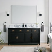 Betlow Black Double Vanity w/ Italian Marble Countertop