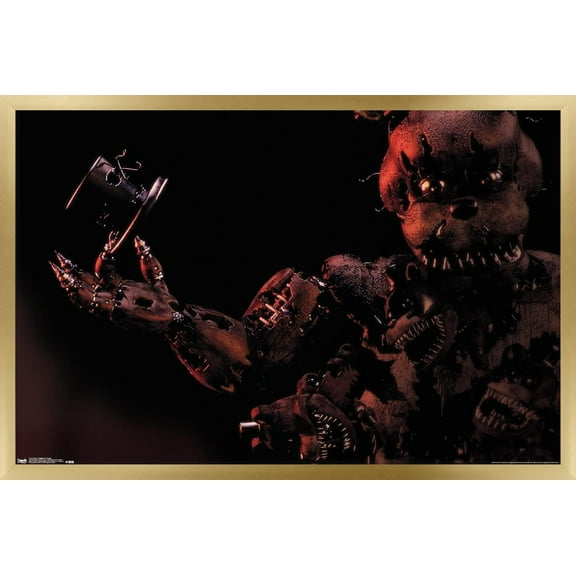 Five Nights at Freddy's - Nightmare Freddy Wall Poster, 22.375" x 34", Framed