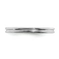 thumbnail image 4 of Auriga Fine Jewelry 925 Sterling Silver Rhodium Grooved Ring for Women Size 10, 4 of 6