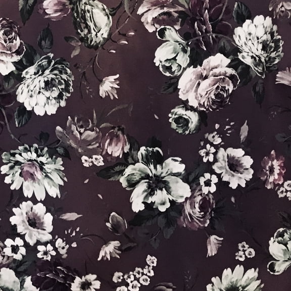 Decora Furnishings Velvet Floral Design Digitally Printed Sewing & Craft Fabric By The Yard