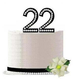 KABUM Santonila Blue 22nd Birthday Decorations Happy Birthday Banner Sash and Cake Topper Number 22 Confetti Latex Balloons Paper Lanterns for 22
