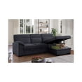 thumbnail image 5 of Kipling II 94"W Dark Gray Chenille Sleeper Sectional Storage Cupholder USB, 5 of 6