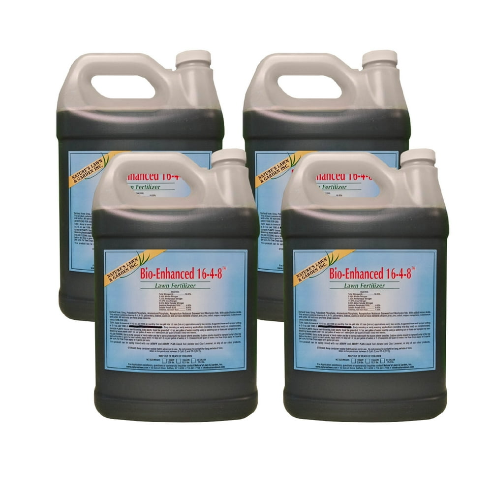 Bio-Enhanced 16-4-8 Liquid Lawn Fertilizer - 4 Gallon Bundle - Walmart