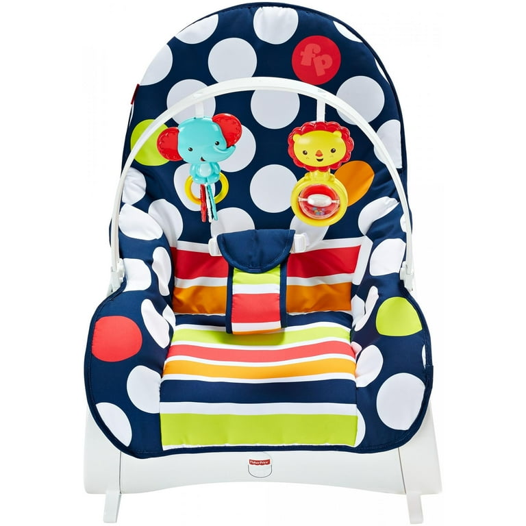 Fisher price infant to hotsell toddler rocker navy dots