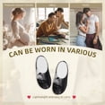 thumbnail image 7 of Daiia Monochrome Giraffe Expression Print Women’s Fuzzy Slippers Memory Foam Lightweight House Shoes Cozy Loafer Flannel House Shoes-37/38, 7 of 7