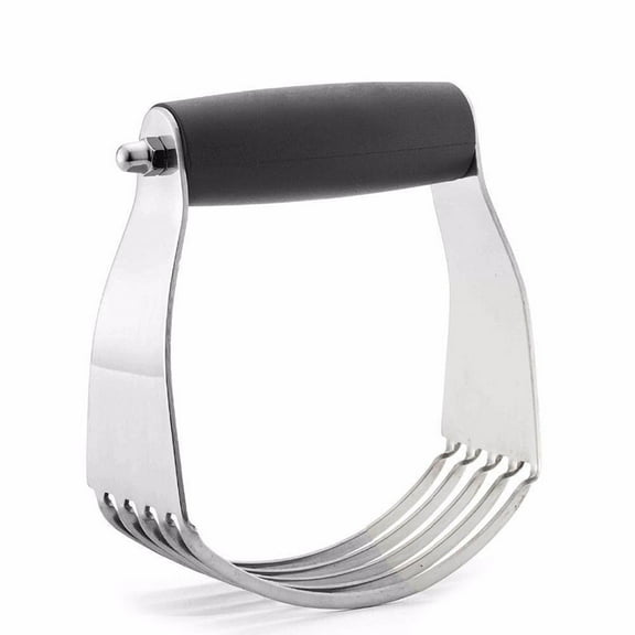 Multifunctional Stainless Steel Flour Stirring and Cutting Machine, Kitchen Flour Scraper Stirrer , Dough Cutter Beater with Comfort Grip, Black, Pack of 1.