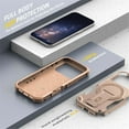 thumbnail image 4 of Magnetic Case for iPhone 17 Pro 6.3" Compatible with MagSafe, Invisible Kickstand, Rugged Shockproof Phone Cover,Gold,For iPhone 17 Pro, 4 of 7