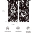 thumbnail image 2 of Black White Gaming Boys Curtains Gamer Video Games Controller Gamepad Modern Graffiti Cool Funny Rod Pocket for Kids Teens Men Bedroom Living Room Treatment Fabric 2 Panels 42Wx63H Inch, 2 of 5