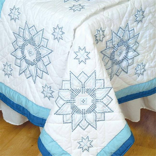 Jack Dempsey Stars Stamped White Quilt Blocks, 18" x 18" - Walmart.com