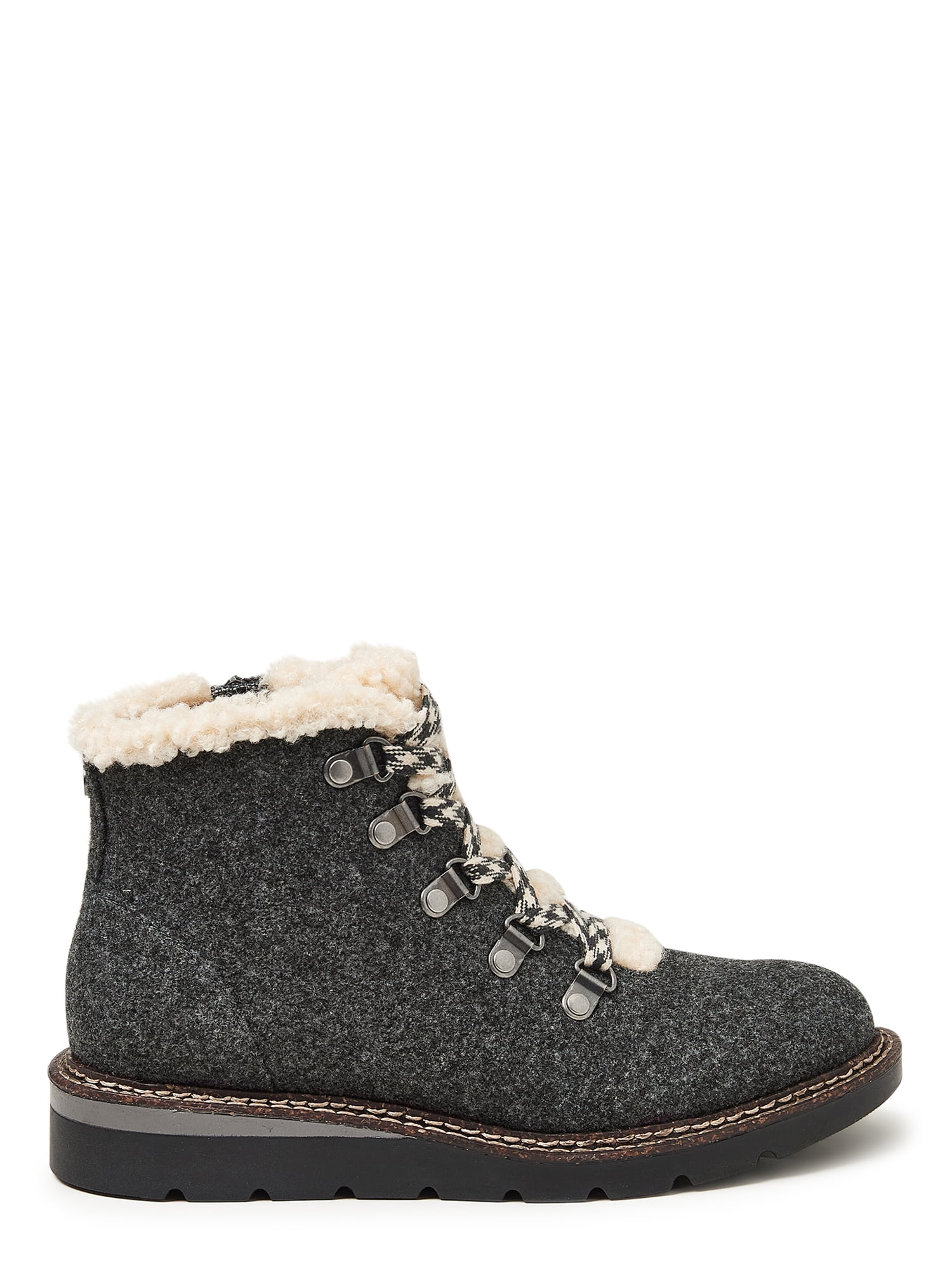Madden NYC Women's Hiker Wedge Lace Up Boots