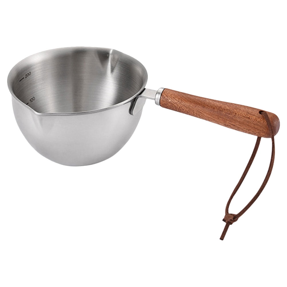 Miangastore Milk Boiling Pot Silver Stainless Steel 1Pcs 7.9x3.7x2.2in