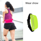 thumbnail image 4 of Riñonera para correr para hombres y mujeres, bolsa reflectante para correr, bolsa de entrenamiento, riñonera de viaje ajustable, verde fluorescente, 4 of 5