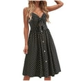 thumbnail image 2 of Mikilon Mode Femmes Casual Manches V-Cou Imprimé Dames Camis Mini Robe, 2 of 9