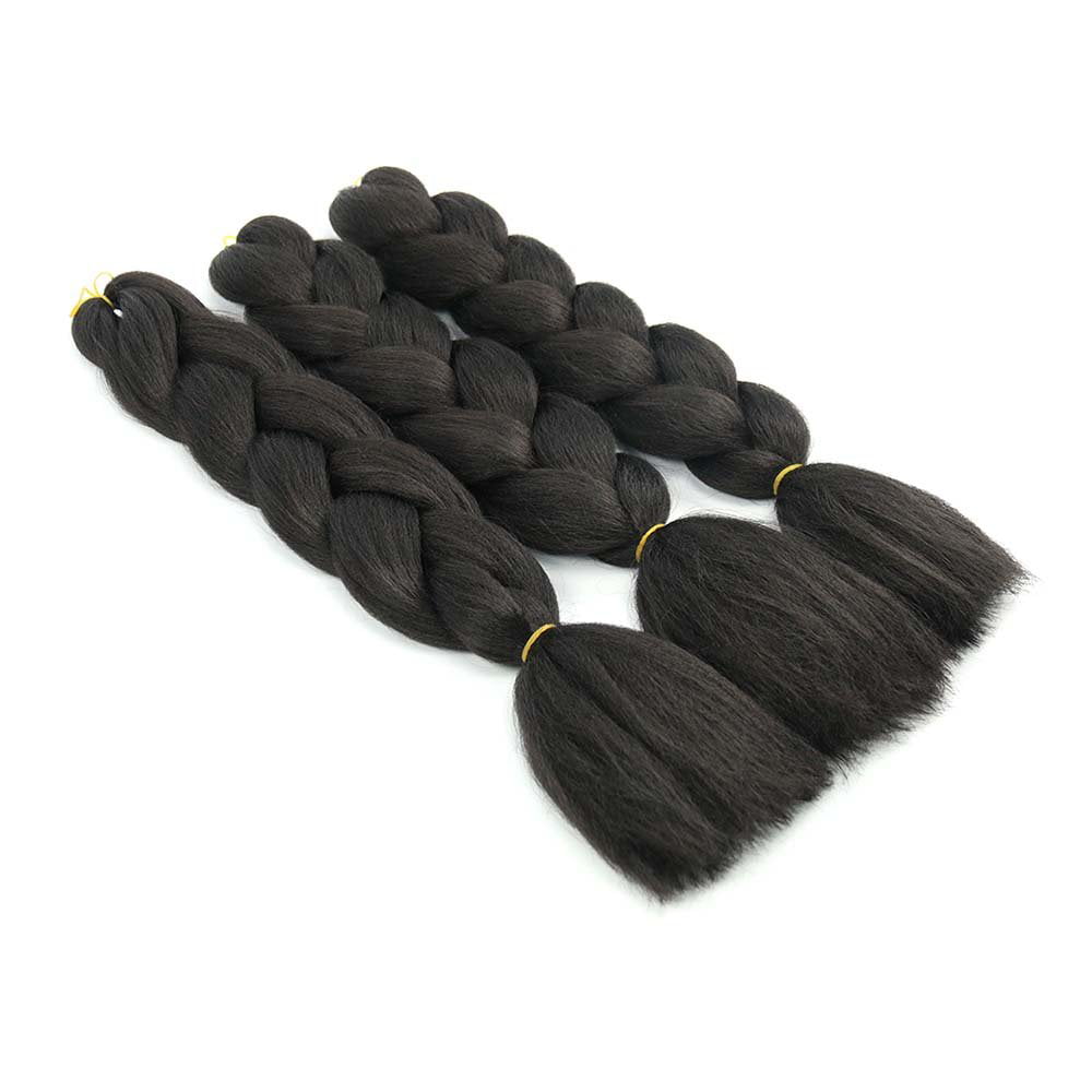 SOKU Synthetic Hair Extensions Jumbo Braids 24inch Long Locks Braiding  Black Hair Crochet Boxed Braid For