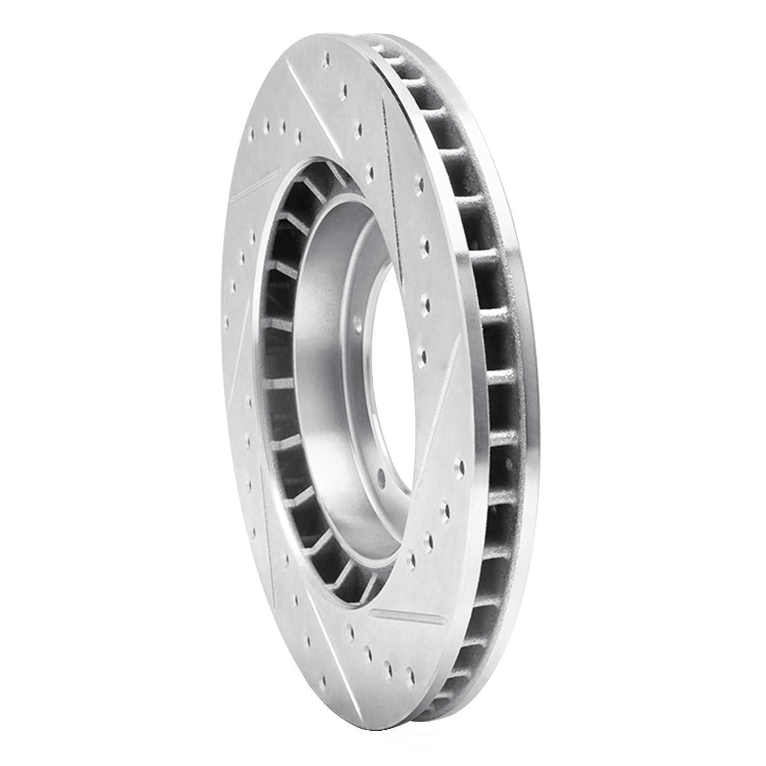 Dynamic Friction Company 631-02018L DFC Brake Rotor - Drilled And Slotted - Silver