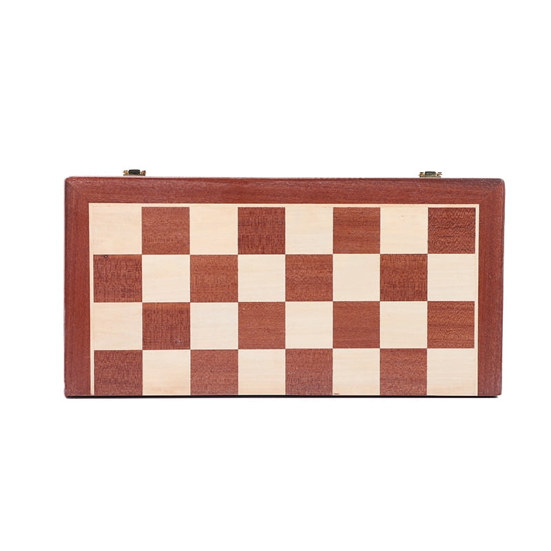 CNV 15-Inch 2-in-1 Magnetic Wooden Chess Set (Entry Level), Folding Travel Chess Set with 7.8cm King, for Chess & Checkers