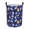 thumbnail image 1 of Balery Cute Shark Cesta de ropa redonda con asas, impermeable, independiente, para ropa, juguetes, dormitorio y familia-Small, 1 of 6