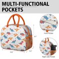 thumbnail image 6 of Womens White Cartoon Dinosaurs Pterosaurs Pattern Lunch Box for Work,Insulated Lunch Bag for Women,Loncheras Para Mujer,Leakproof Adult Lunch Bag for Work,Beach,Travel,Picnic,Camping, 6 of 7