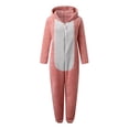 thumbnail image 3 of Combinaison à Manches Longues pour Femmes Pyjama à Capuche Décontracté d'Hiver Chaud, 3 of 6