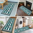 thumbnail image 5 of Runner Rug 2'x6', Teal Blue Anchor Washable Non-Slip Hallway Runner Rugs, Nautical Summer Beach Coastal Ocean Bedside Rugs Floor Mats Carpet Runners for Kitchen Bathroom Laundry Room, 5 of 8