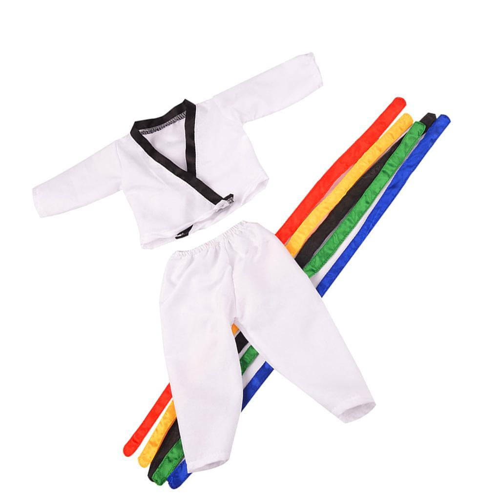 Taekwondo Martial Art Costume Set Outfit Clothes 8'' - Walmart.com