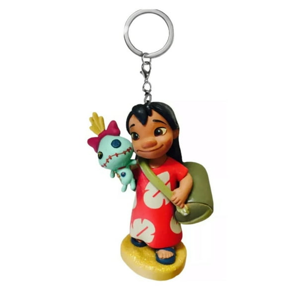 Lilo & Stitch Girl Lilo Key Ring Ornament Scrump Pvc Figure Figurine Charm New
