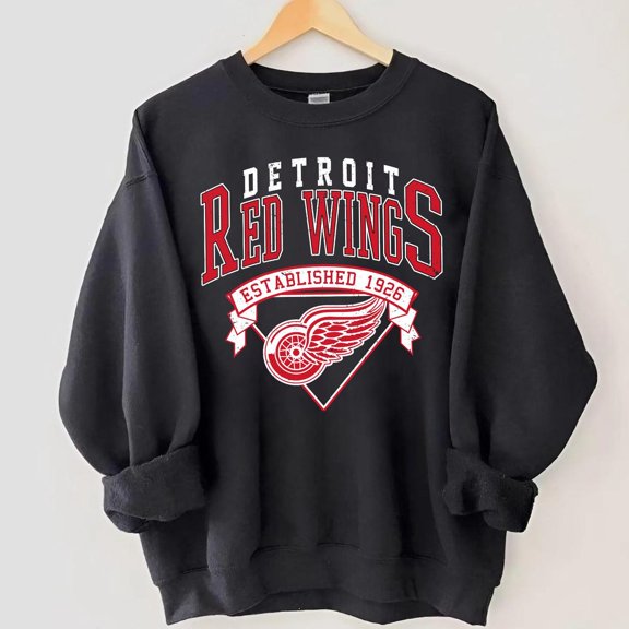 Detroit Hockey Sweatshirt, Vintage Style Detroit Hockey Crewneck, Retro Red Wings Hockey Shirt, Retro Detroit Ice Hockey Sweater