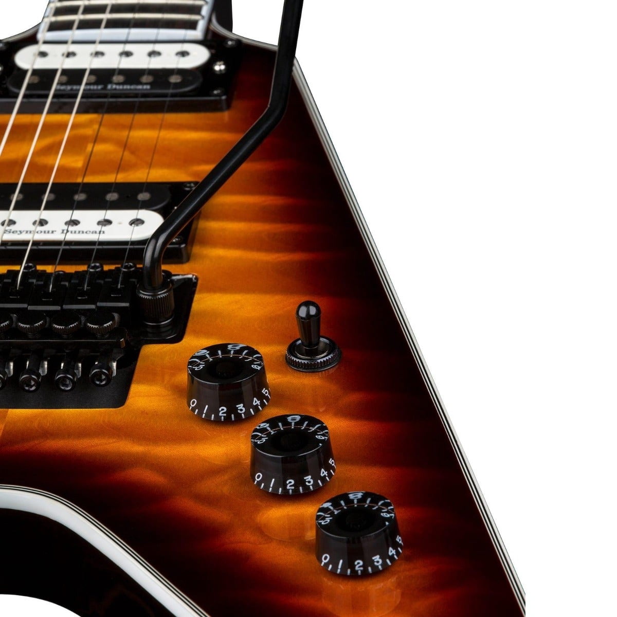 Dean V Select Floyd Electric Guitar, Quilt Maple Top, Trans