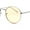 Silver - Peach, variant on Small Micro Round Metal Rim Retro Dad Fashion Sunglasses Gold - Brown