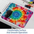 thumbnail image 6 of Tie Dye Printed Square Desk Mat Mousepad, 8.3x9.8 Inch, Non-Slip Rubber Bottom, Suitable for Office and Gaming, 6 of 6