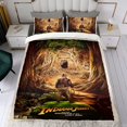 thumbnail image 4 of Los Cazadores del Arca Perdida Conjunto de sábanas temático, trío de piezas, cómodo y amigable con la piel, diseño único, regalo de decoración para el hogar para familiares, amigos y fans,135cm *200cm, 4 of 6