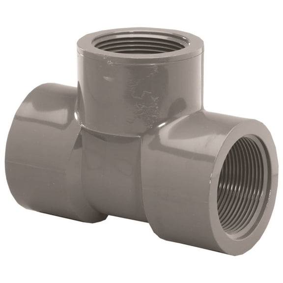 Genova Products PVC Tee - Schedule 80, 1-1/4 Inch FIP, 1 1 4 Inch PVC Tee
