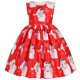 thumbnail image 2 of Vestido Para Niñas Ropa Para Niñas Bebés Cosplay De Navidad Falda Larga Estampado De Papá Noel Princesa Bowknot Vestido De Rendimiento Falda Vestido De Navidad Rojo Odeerbi LM103-1235, 2 of 9