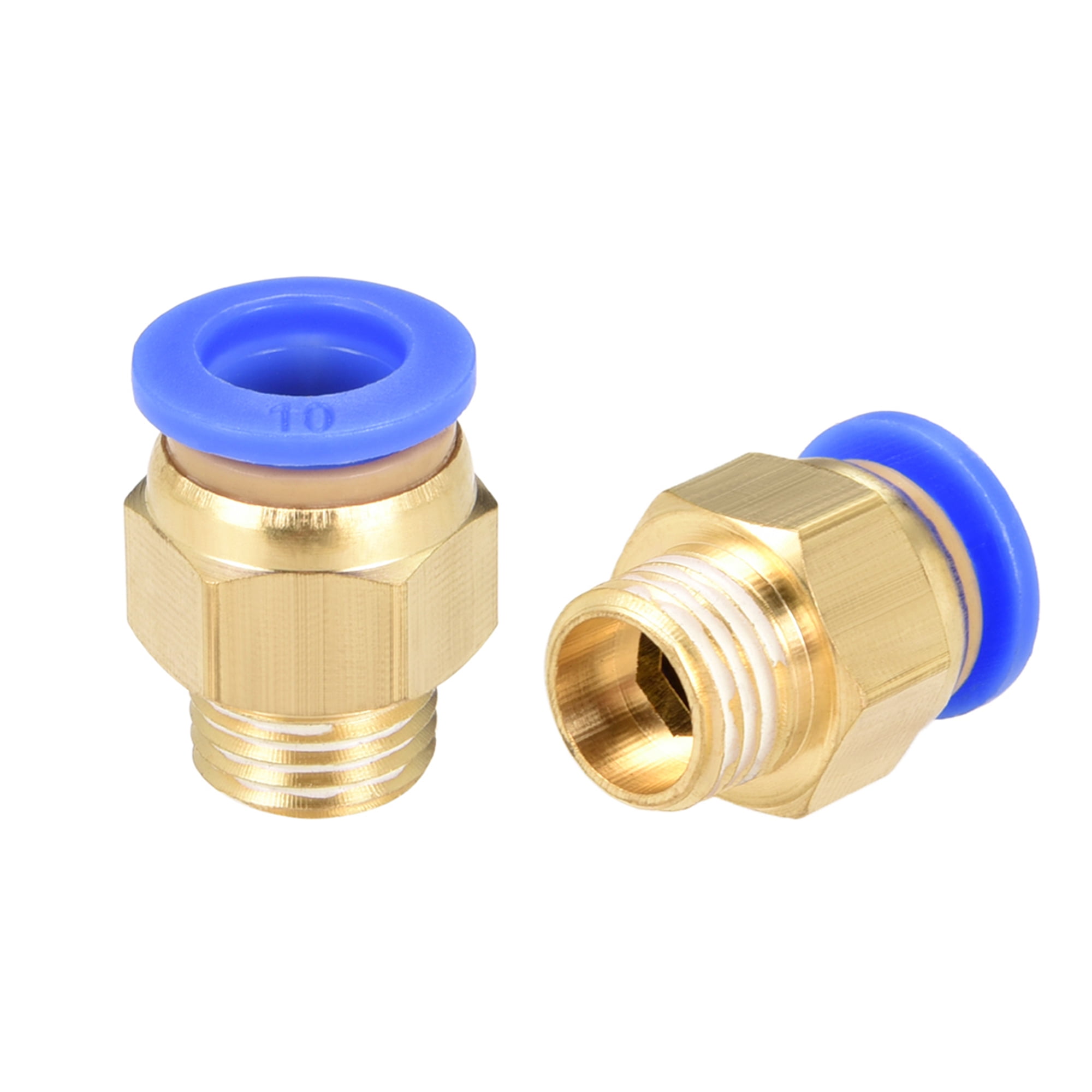 Qjaiune 5Pcs Male Straight Push to Connect Fittings 12mm Tube OD x 1/4 inch NPT Thread Air Push Connect Tool Pneumatic Hose Fittings 