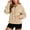 Beige, variant on Essentials Hoodies for Women 2025 Half Zipper Long Sleeve Plain Hoodie with Pockets Hooded Sweatshirt Women Pullover