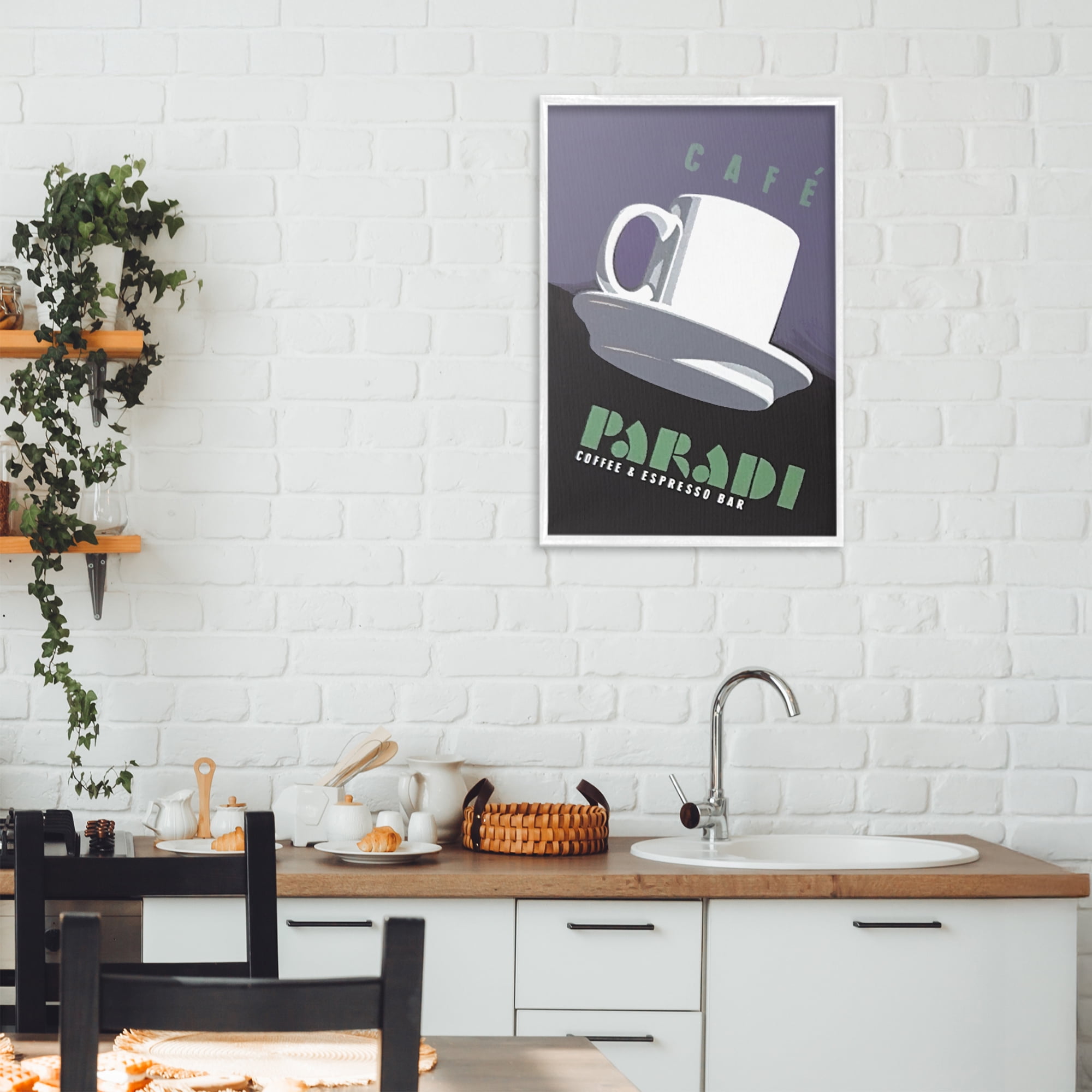 Stupell Industries Paradi Coffee & Espresso White Framed Giclee Art, design by Jadei Graphics