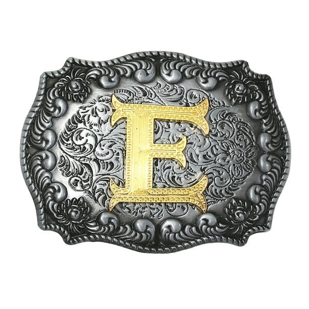 Western Cowboy Belt Buckle Antique Engraved Flower Belt Buckles for