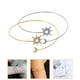 thumbnail image 4 of 2 piezas del brazo superior del brazalete abierta sol y pulsera de envoltura de luna pulsera para mujeres para mujeres, 4 of 6