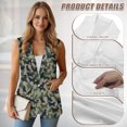 thumbnail image 6 of Uorisanigo Dog Camouflage Women's Vest Tops Sleeveless Women's Suit Vest with Pockets Size XL Open Front Button Down Vests Top Casual Outerwear, 6 of 7