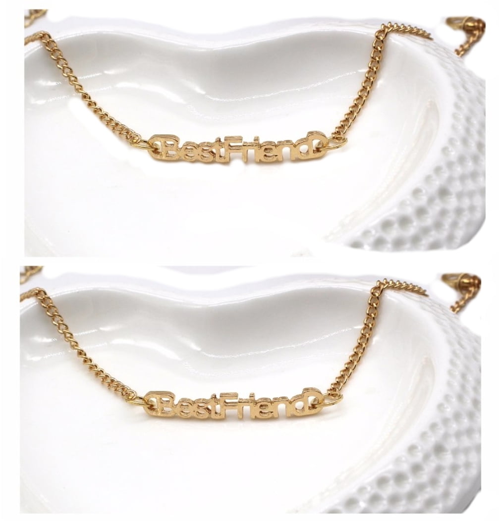 Two-Piece Best Friends Anti-Tarnish Gold Plated Matching Bracelets  J-413