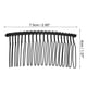 thumbnail image 2 of 2uds Peines Antideslizante Lateral Metal Negro Unique Bargains, 2 of 6