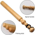 thumbnail image 3 of OROOTL Fly Fishing Priest Wooden Fishing Bat Tool Fish Whacker Fish Bat Head Fish Knock Stun with Lanyard, Dia 35mm, 3 of 7
