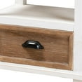 thumbnail image 5 of Bowery Hill White and Oak Brown Finished Wood 1-Drawer Nightstand, 5 of 9