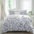 thumbnail image 2 of Grey White Bedding 3 Piece Duvet Cover Set California King, Modern Geometric Gray Ombre Abstract Art Soft Microfiber Comforter Cover with Zipper Closure & Pillowcases, FadeResistant Quilt Cover, 2 of 9
