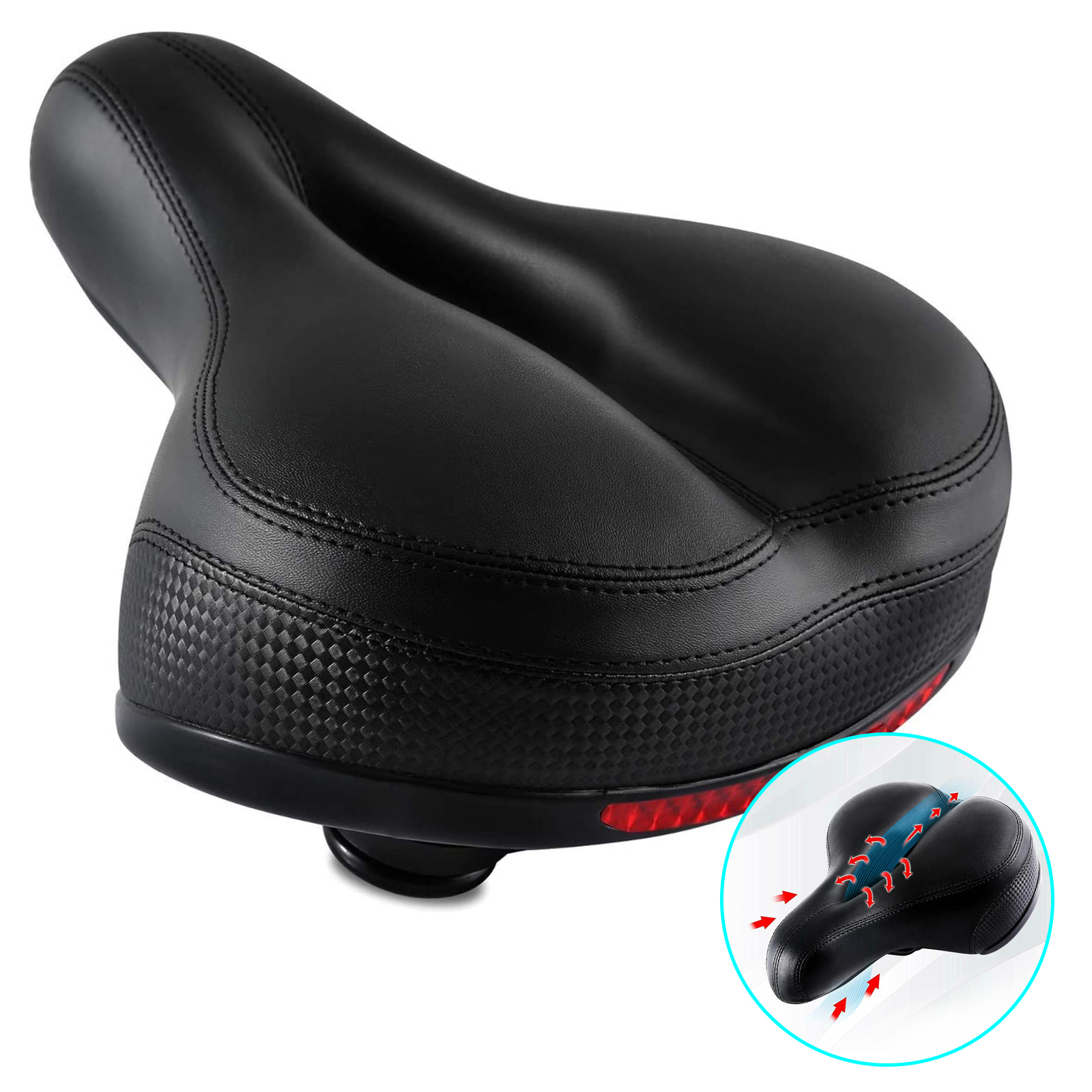 Bike Seat,Bike Seat Cushion,Bicycle Wide Big Bum Soft Gel