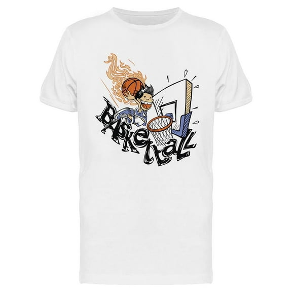 Basketball Street Wear T-Shirt Men -Image by Shutterstock, Male 3X-Large