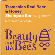 Beauty and the Bees Real Beer SHAMPOO BAR 100% Natural - Paraben & Sulfate Free - Handmade in Tasmania Australia - 4oz