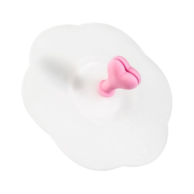 Cateissary Cubierta elegante de la taza del silicón para la limpieza y la portabilidad fáciles Cubiertas de la taza del silicón Tapas de la Organizadores de utensilios de cocina rosa transparente