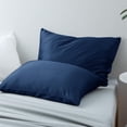 thumbnail image 4 of Fundas de Almohada Zaizaihome King Size 51x91 cm Juego de 2 Azul Marino, 4 of 8