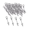 thumbnail image 1 of 50 piezas de conector de señuelo de pesca Colamx Acero inoxidable compacto rápido 10mm, 1 of 8